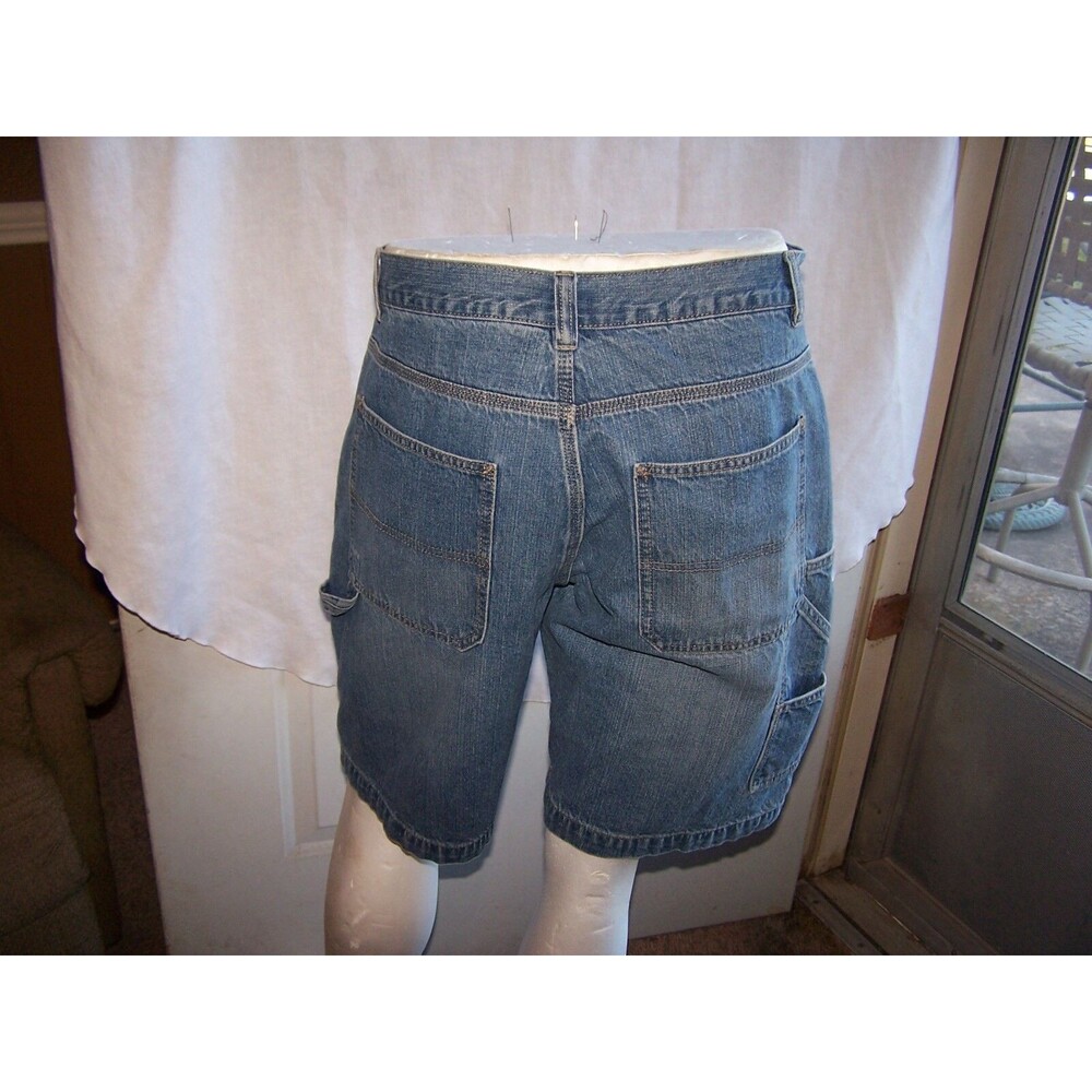 Men's Denim Shorts 34" waist Open Trails Med Washed Blue - 9" inseam - Picture 2 of 4